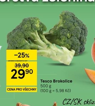 Tesco Brokolice 500 g