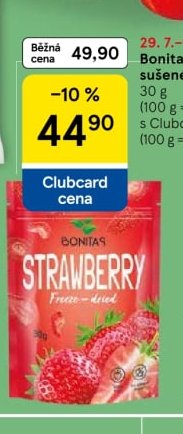 Bonitas Mrazem sušené jahody 30 g