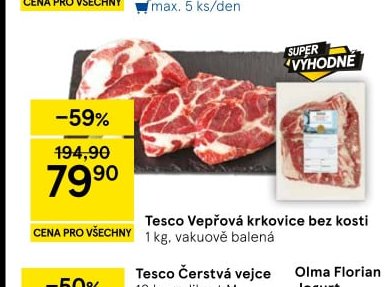 Tesco Vepřová krkovice bez kosti