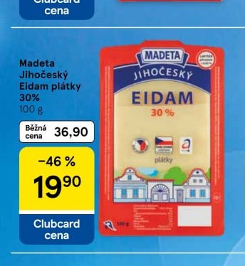 Madeta Jihočeský Eidam plátky