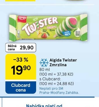 Algida Twister zmrzlina