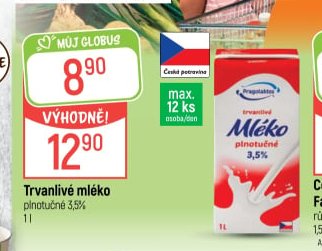 Trvanlivé mléko plnotučné 3,5%