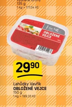 Lahůdky Vavřík OBLOŽENÉ VEJCE