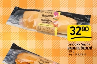 Lahůdky Vavřík BAGETA ŠKOLNÍ