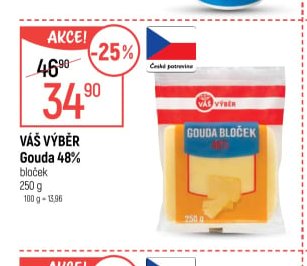 Váš Výběr Gouda 48% bloček