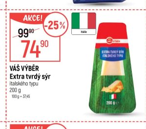 Váš Výběr Extra tvrdý sýr italského typu