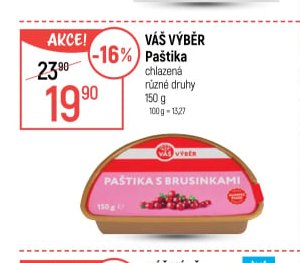 Váš Výběr Paštika chlazená různé druhy