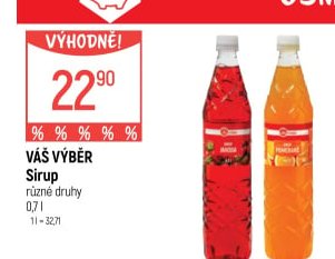 VÁŠ VÝBĚR Sirup