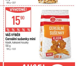 VÁŠ VÝBĚR Cereální sušenky mini