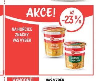 NA HOŘČICE ZNAČKY VÁŠ VÝBĚR