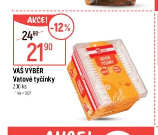 VÁŠ VÝBĚR Vatové tyčinky
