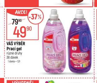 VÁŠ VÝBĚR Prací gel