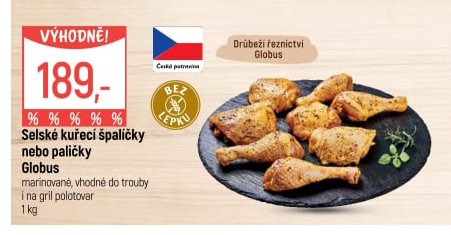 Selské kuřecí špaličky nebo paličky Globus