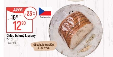 Chléb balený krájený 250 g