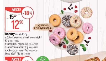 Donuty různé druhy