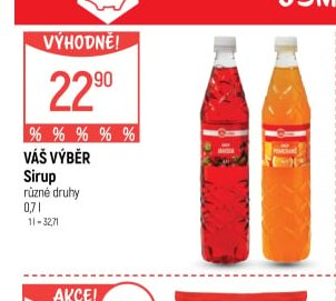 Váš výběr Sirup