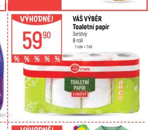 Váš výběr Toaletní papír