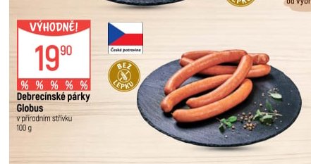 Debrecínské párky Globus