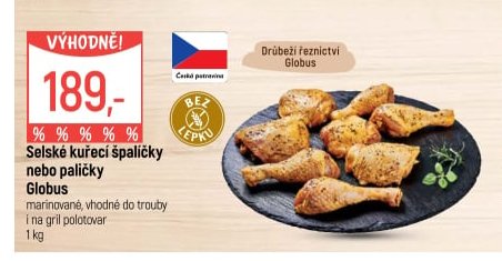 Selské kuřecí špaličky nebo paličky Globus