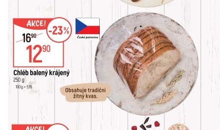 Chléb balený krájený
