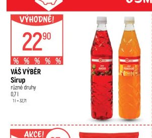 Váš výběr Sirup