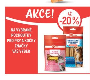 Na vybrané pochoutky pro psy a kočky značky Váš výběr
