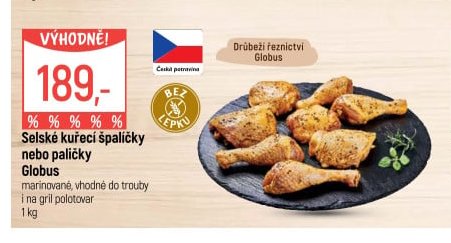 Selské kuřecí špaličky nebo paličky Globus