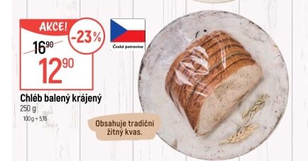 Chléb balený krájený