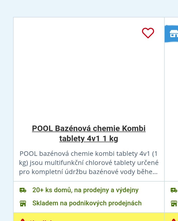 POOL Bazénová chemie Kombi tablety 4v1 1 kg