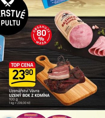 Uzenářství Vávra UZENÝ BOK Z KOMÍNA