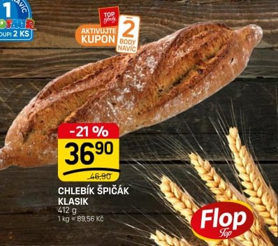 Chlebík špičák Klasik