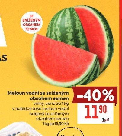 Meloun vodní se sníženým obsahem semen