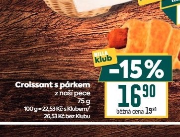 Croissant s párkem