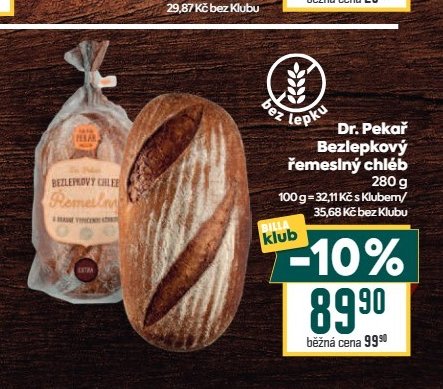 Dr. Pekař Bezlepkový řemeslný chléb