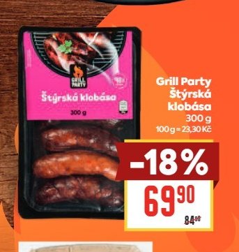 Grill Party Štýrská klobása 300 g
