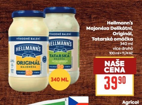 Hellmann's Majonéza Delikátní, Originál, Tatarská omáčka