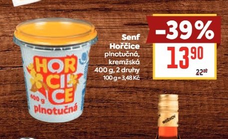 Senf Hořčice plnotučná, kremžská