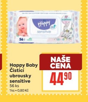 Happy Baby Čistící ubrousky sensitive