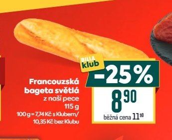 Francouzská bageta světlá