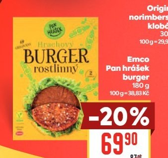 Emco Pan hrášek burger