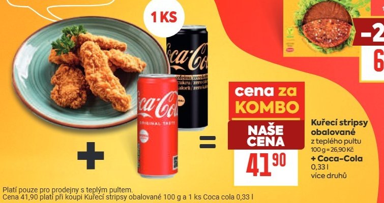 Kuřecí stripsy obalované + Coca-Cola