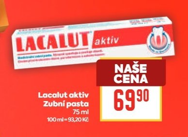 Lacalut aktiv Zubní pasta 75 ml