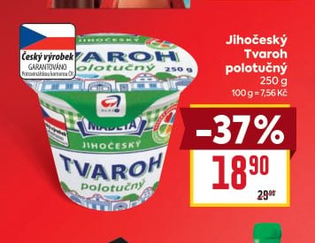 Jihočeský Tvaroh polotučný
