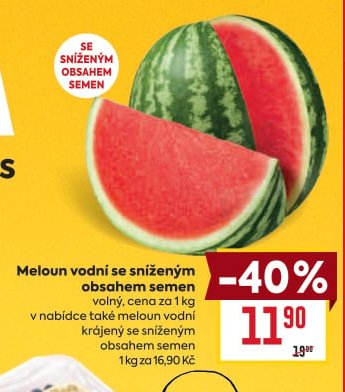 Meloun vodní se sníženým obsahem semen