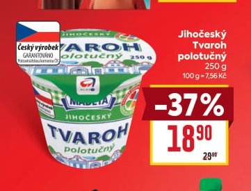 Jihočeský Tvaroh polotučný