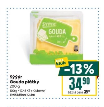 Sýýýr Gouda plátky