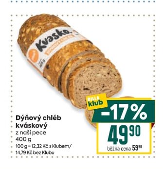 Dýňový chléb kváskový