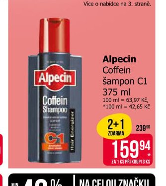 Alpecin Coffein šampon C1 375 ml