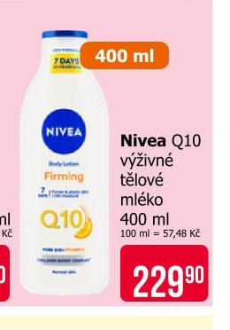 Nivea Q10 výživné tělové mléko 400 ml