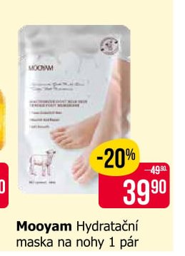 Mooyam Hydratační maska na nohy 1 pár